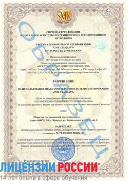 Образец разрешение Нытва Сертификат ISO 50001